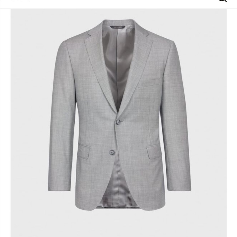 Paul Stuart Gray 100% wool birdseye suit - Picture 2 of 8